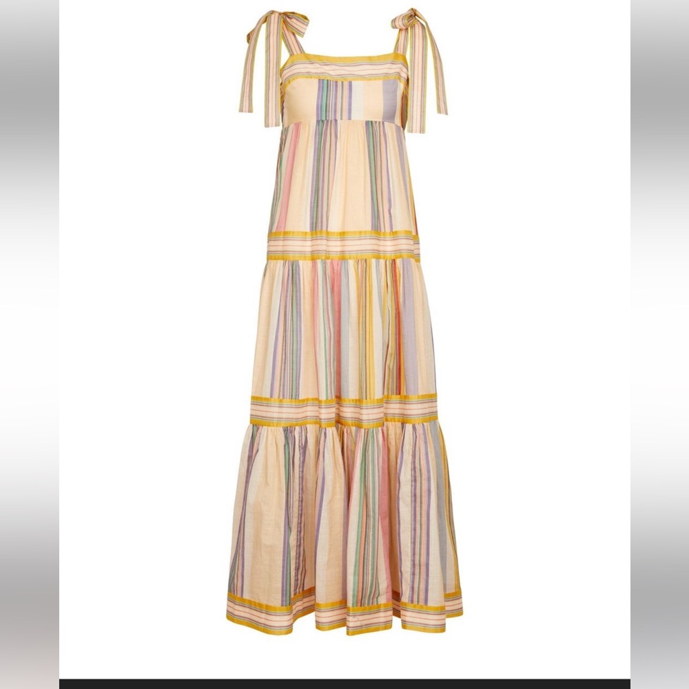 Zimmermann Mae Striped Cotton Maxi Dress